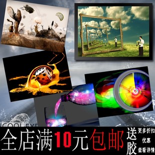 Free Shipping Science Fiction Artistic Conception Picture Poster Dormitory Dormitory Living Room Study Bar Decorative Painting Photo Frame Mural Painting Wall