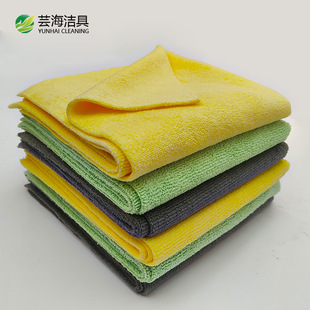 Car Cleaning Square Microfiber Polished Crystal Wax Water Absorbent Car Washing Towel Car Beauty Cleaning Wipe Customized