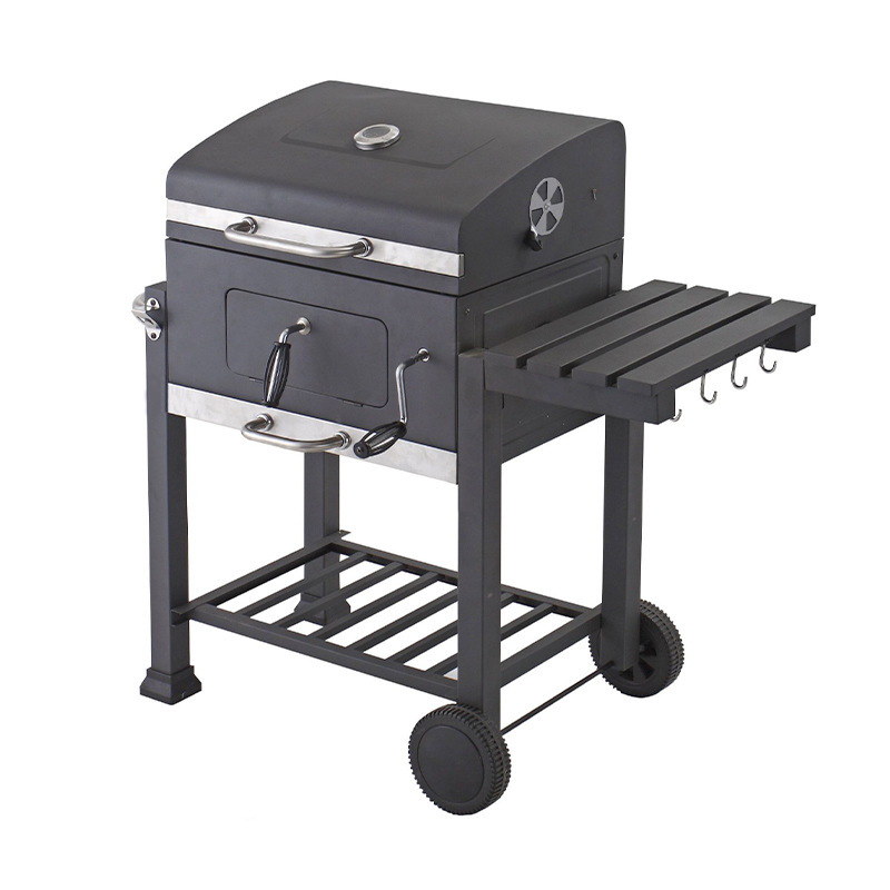 Mayorista transfronterizo unilateral gran horno de barbacoa de patio cuadrado comercial grosor horno de barbacoa grande parrilla de barbacoa