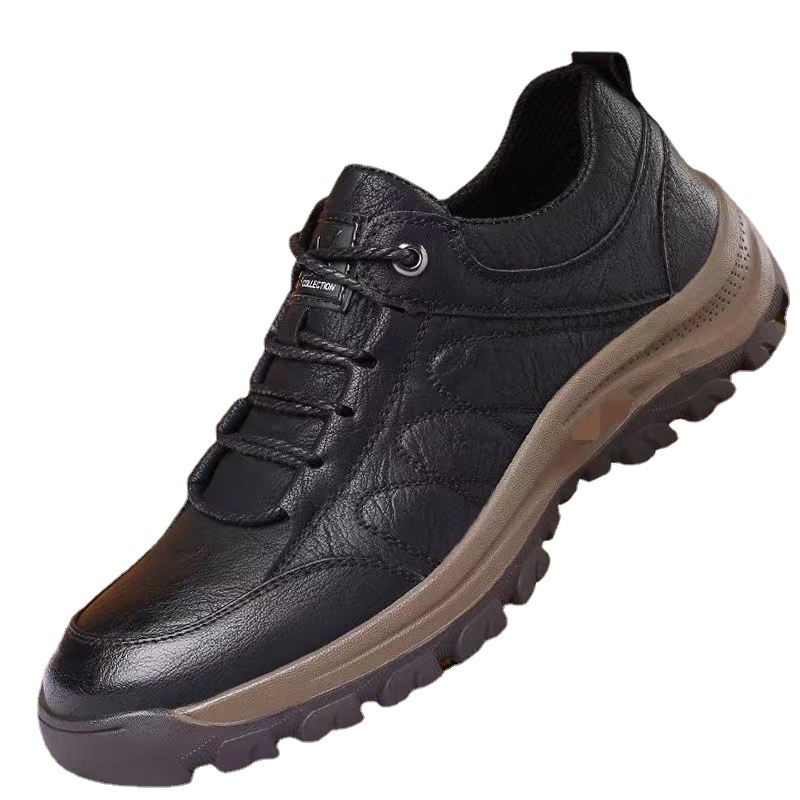Zapatos de Hombre de Talla Grande para Comercio Exterior Transfronterizo, Estilo Británico Nuevo 2025, Zapatos Casuales para Hombre, Zapatos de Senderismo Antideslizantes para Exteriores, Zapatos de Cuero para Hombre