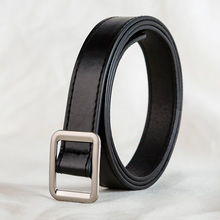 2025新款无孔方扣皮带女百搭简约复古学生牛仔裤装饰腰带厂家现货