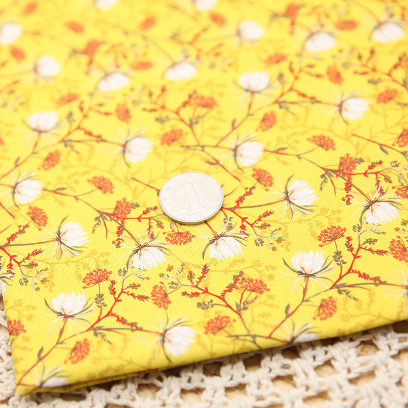 Tela de bordado hecha a mano para patchwork DIY, tela de bordado Lu, tela de bordado de moda, tela floral de algodón para punto de cruz y muñecas.