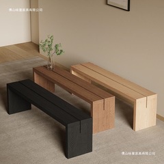 わびさびスタイル無垢材ロングベンチダイニングチェア中古ロングベンチライト高級小さなアパートリビングルームホームベッドサイド靴交換スツール