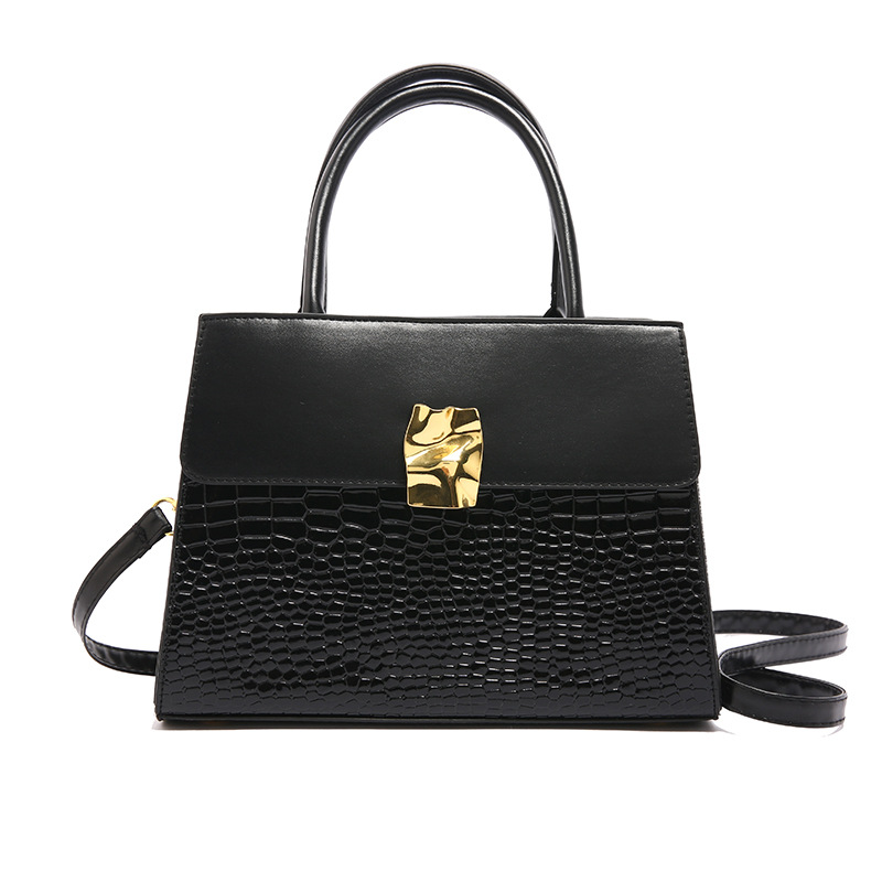 Bolso de mano con patrón de cocodrilo de alta gama de moda coreana para mujer 2024 otoño nuevo diseño de nicho pequeño bolso cuadrado de cercanías