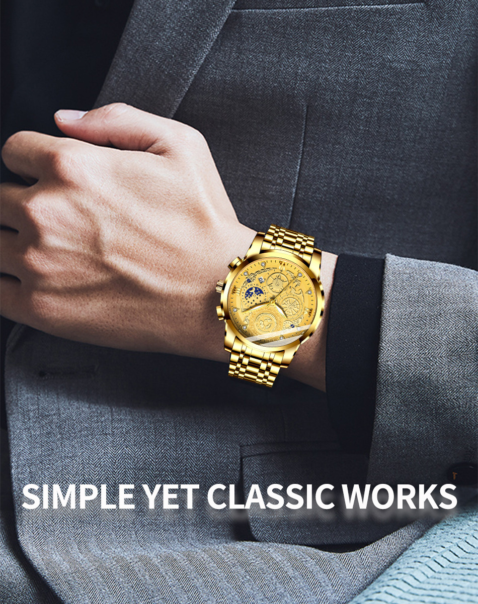 Montre quartz homme étanche design concept squelette épuré_voghion.com
