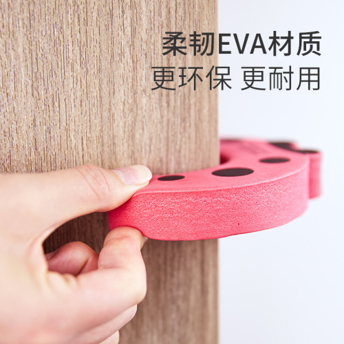 Safety door plug with baby door card, child safety door clip, animal-shaped anti-pinch door stop, enhanced silent door plug