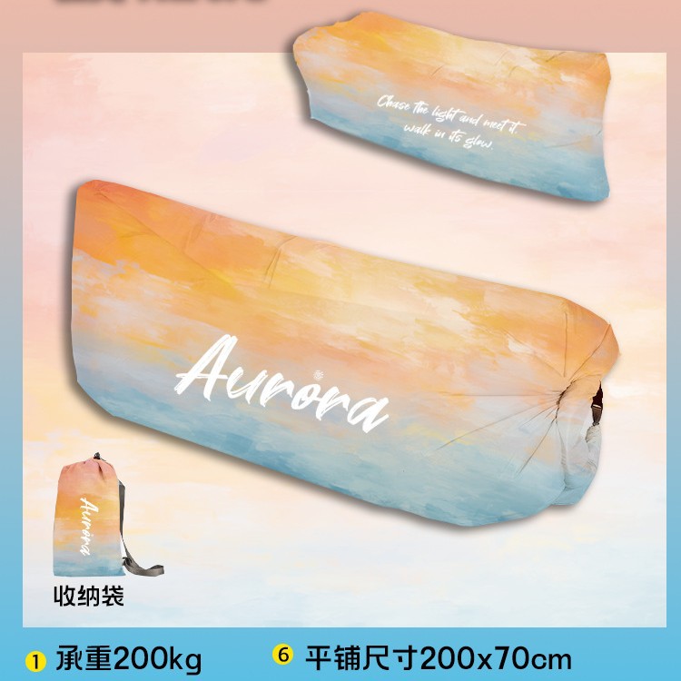 Festival de música al aire libre sofá infláble cama de aire conveniente picnic camping relajación almuerzo cojín perezoso