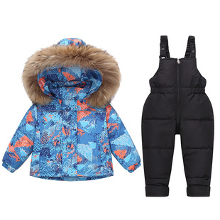 Factory Direct Sales 2025 Kidsren's down Ski Clothing Overalls Winter Outer Wear Baby down Jacket Export Kidsren's Clothing Batch