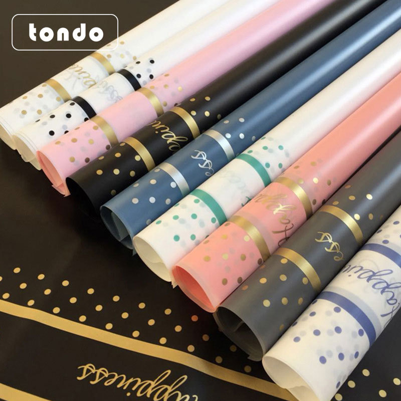 跨境专供 20张/包防水鲜花包装纸小美好包装纸韩素纸花店包花纸