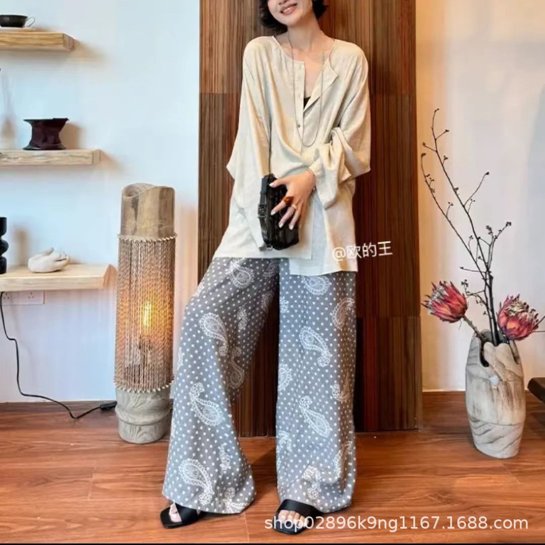 [5 días de preventa] [Pantalones de seda de algodón] Pantalones de pijama de seda de algodón para mujer