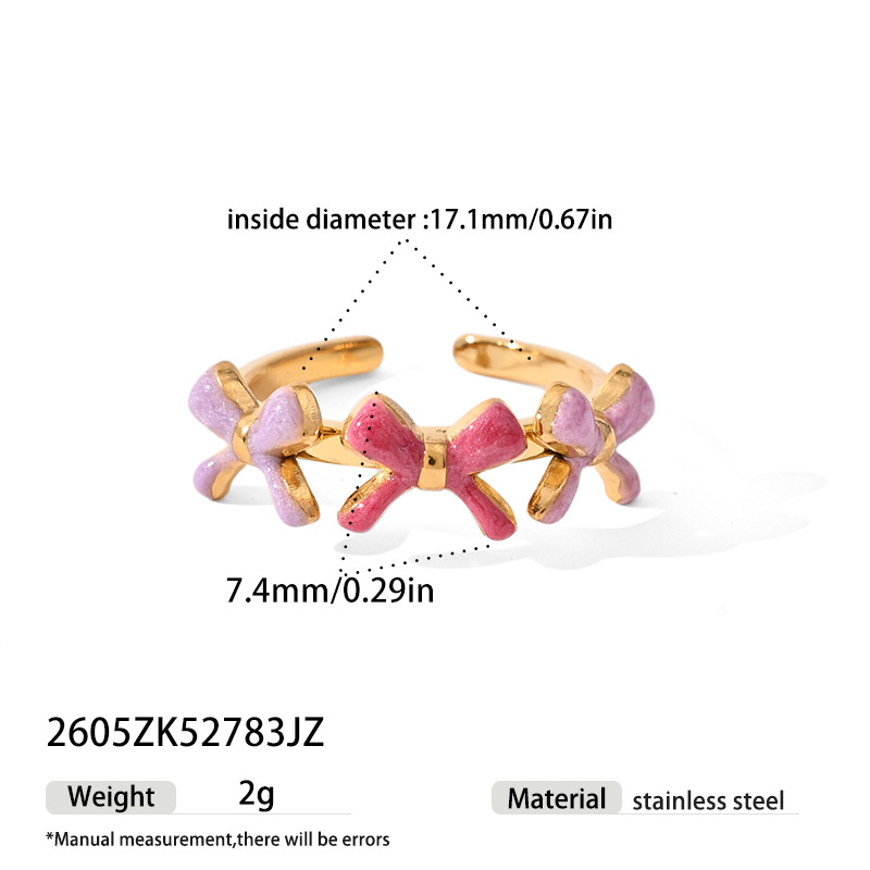 Nuevo anillo de arco de color carron de estilo europeo y americano ins ajustable anillo de acero de titanio abertura suministro transfronterizo