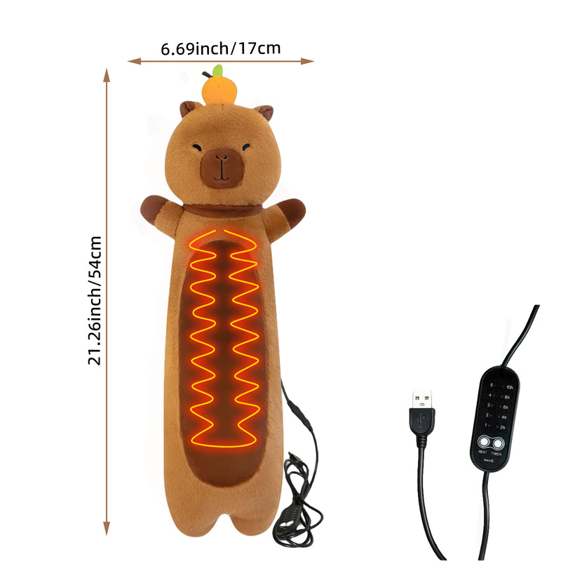 Amazonクロスボーダーusb発热人形heating doll抱き枕クッション温敷长脚猫加热人形|undefined