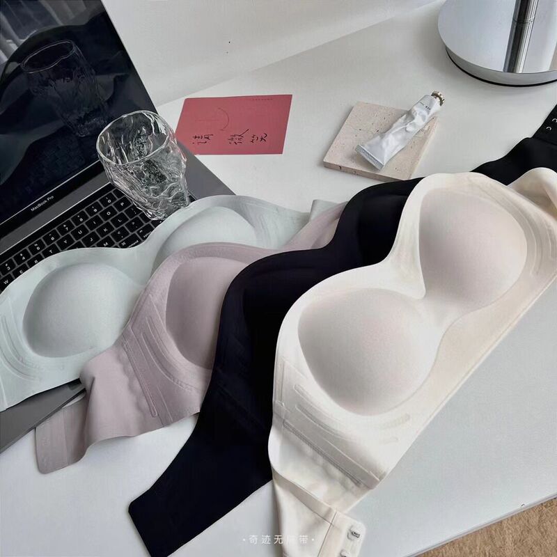 Miracle Strapless Jelly Underwear Women's Anti-Slip Strip Soft Support Small Chest Gather-up Comfortable One-line Anti-slip Tube-proof Miracle Strapless Jelly Underwear Women's Anti-Slip Strip Soft Support Small Chest Gather-up Comfortable One-line Anti-slip Tube-proof