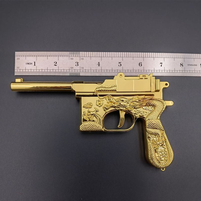 卸売り金龍論殻銃毛瑟銃箱銃は金属軍事模型の子供のレトロなおもちゃに似せて発射できない|undefined