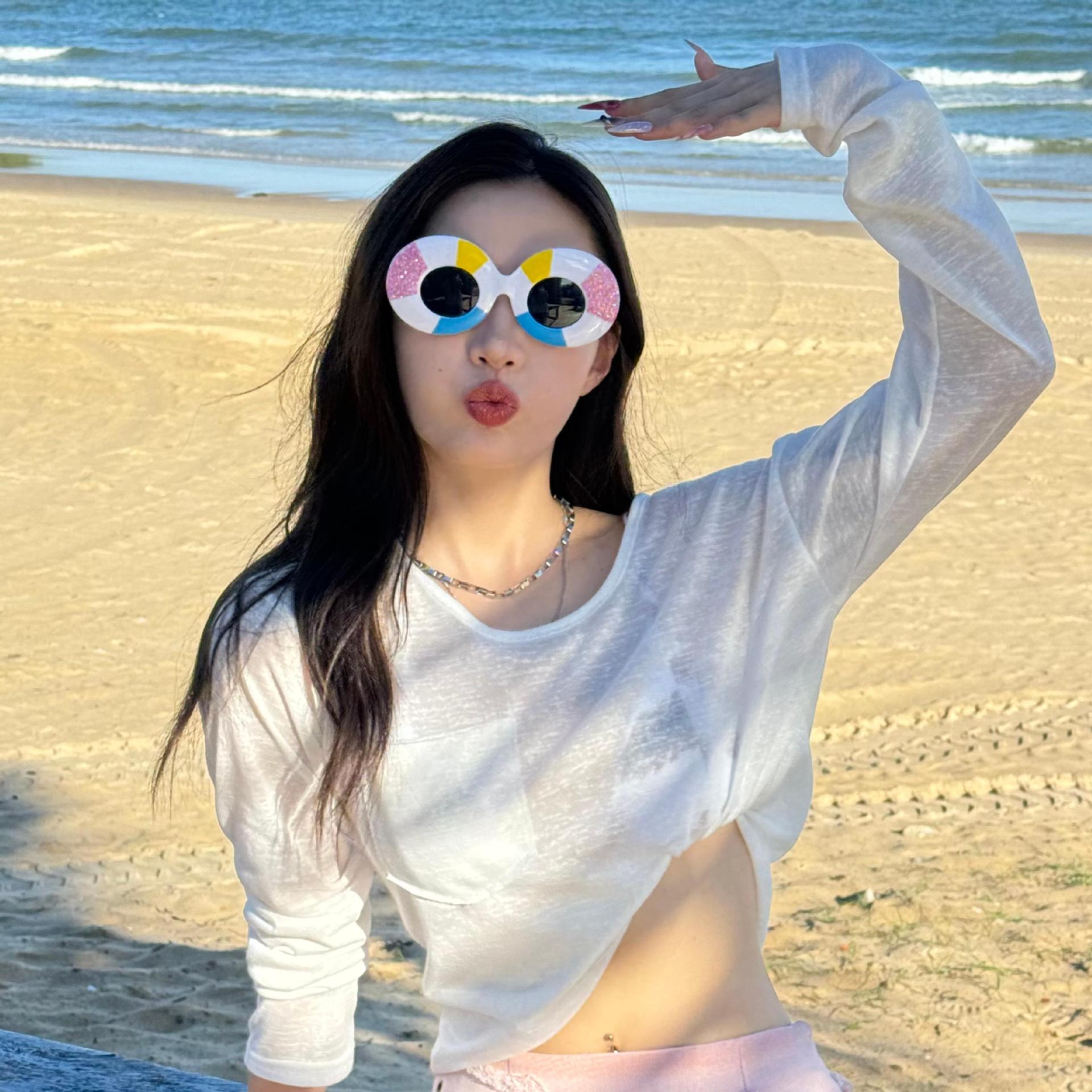 Gafas de Fiesta con Temática Hawaiana, ABS, Divertido, Decorativo, para Fiestas en la Playa y Festivales de Música