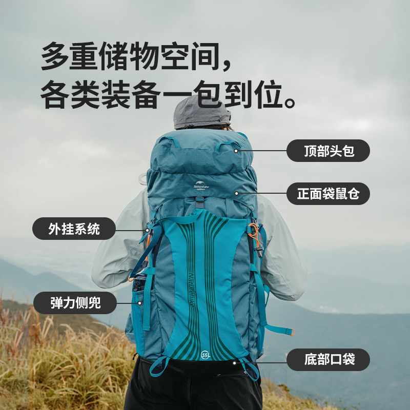 Capacious wear-resistant waterproof sports backpack for hiking for…