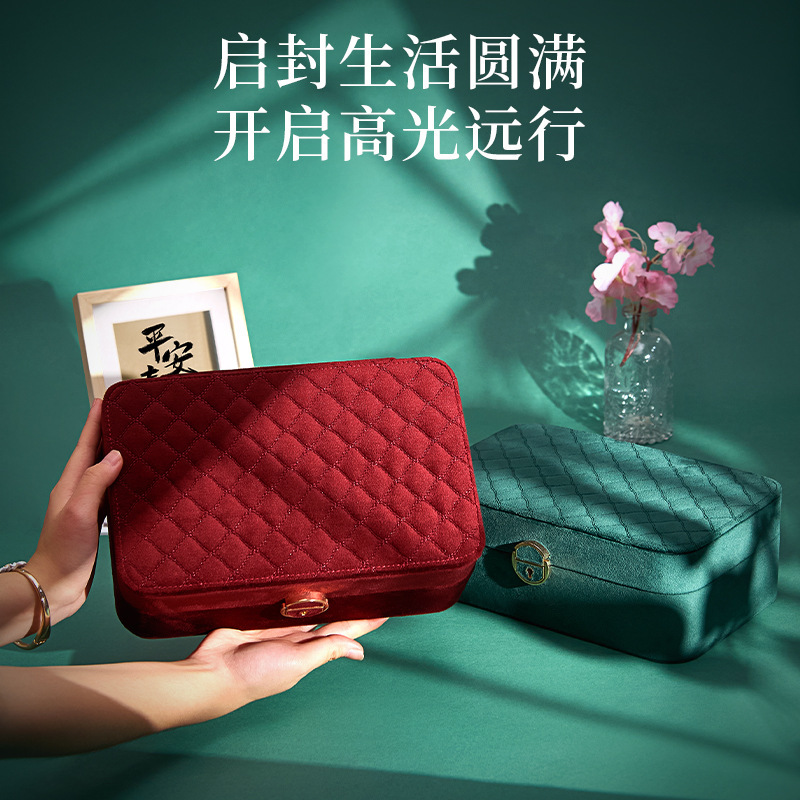 工場直販中国風ベルベットジュエリーボックス、国境を越えた特別なジュエリーボックス、お祝いの手頃な価格のジュエリーボックス|undefined