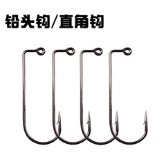 Factory wholesale 6035 lead head hooks, bare hooks, crank hooks, and right-angle hooks—sizes #2 to 3/0#, made from high-carbon steel with blood grooves and flattened designs for enhanced fish-catching performance.