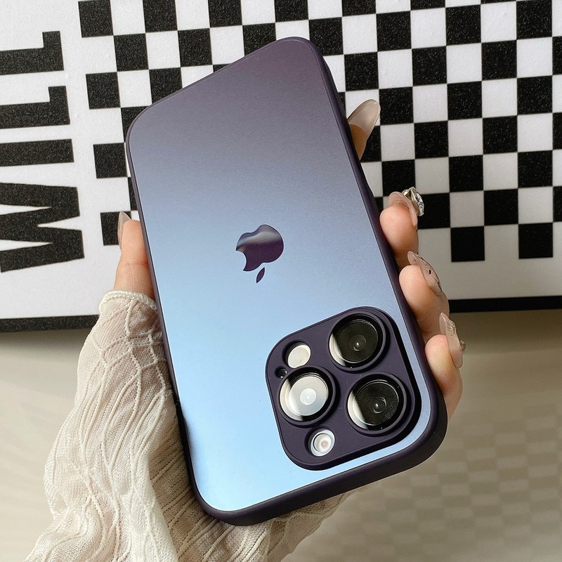 AG轻砂自带镜头膜适用iPhone16手机壳15纯色14情侣13新款12外壳11|undefined