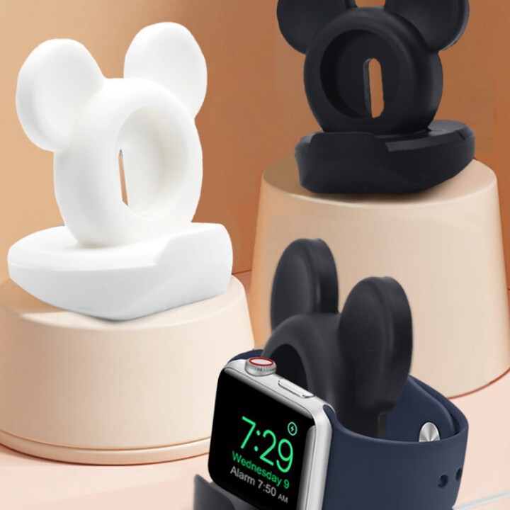 Factory Suitable for Apple Applewatch Wireless Charging Base iWatch Mickey Silicone Watch Charging Stand