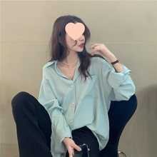 大码胖妹妹衬衫女春秋2025新款慵懒风宽松显瘦设计感港味长袖上衣