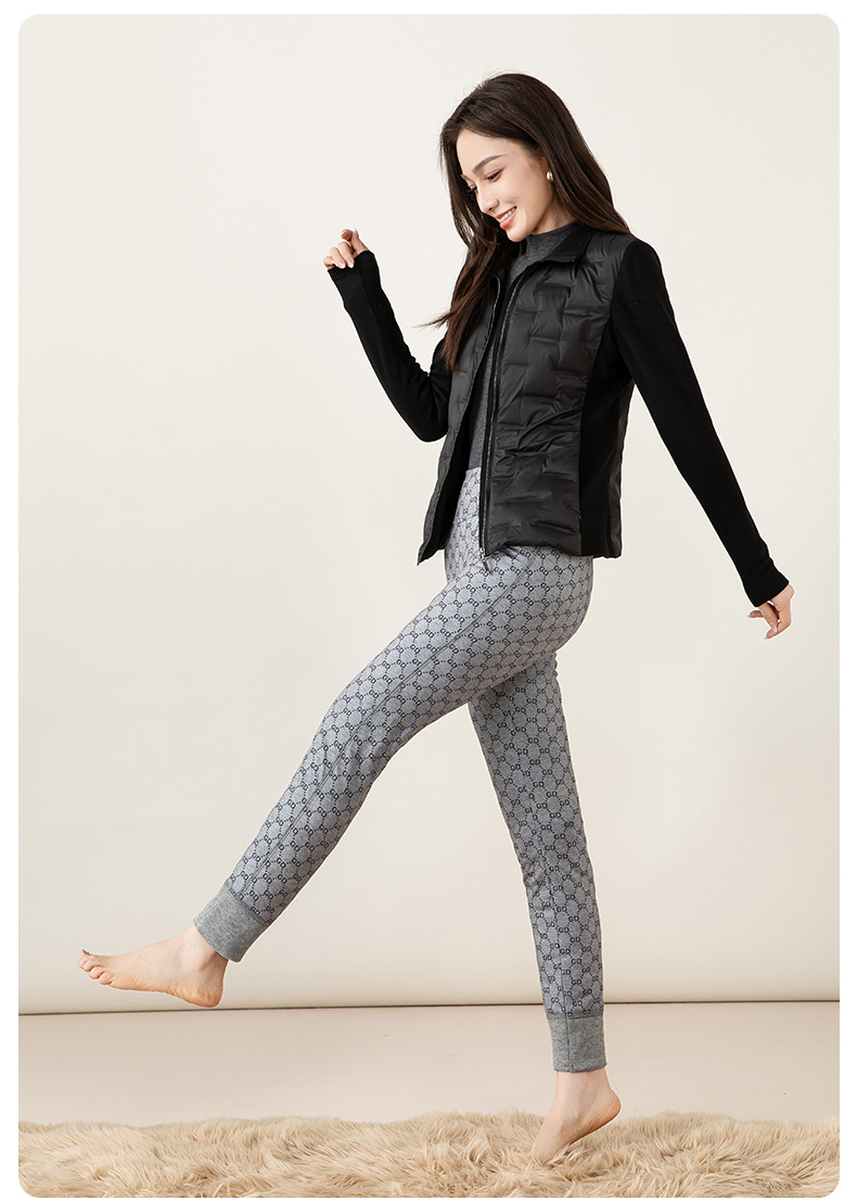 Quần legging nữ lót lông cừu cạp cao giữ ấm mùa đông — lưới chi tiết 24