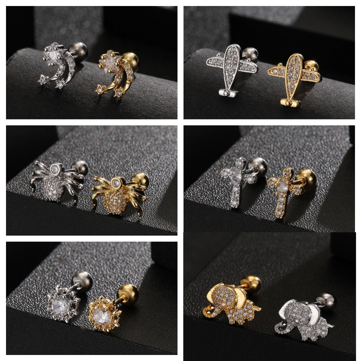 Labret stud lip piercing jewelry styling detail