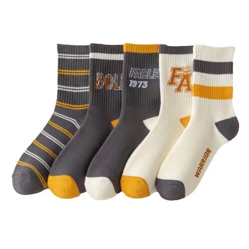Socks for men in autumn and winter pure cotton sweat-absorbent and deodorant warm towel bottom winter mid-length thickened socks for men
