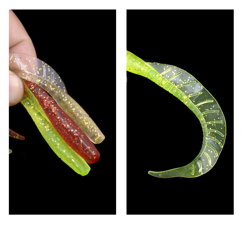 15 Colors Soft Worms Fishing Lure Soft Baits Bass Trout Fresh Water Fishing Lure