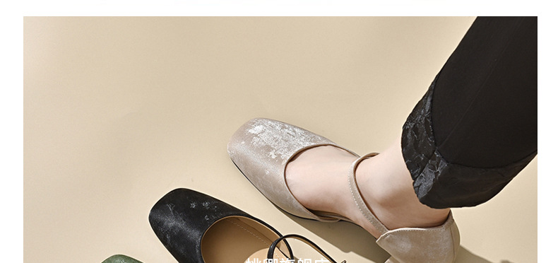 Sandal nữ da thật mũi kín gót dày phong cách Trung Quốc — Màu đen chi tiết 22
