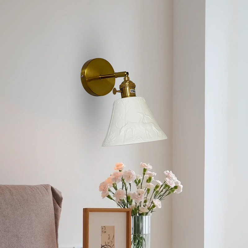 Jug Jug Juggernaut estilo japonés retro silencioso ventano candelabrado cerámica de latón simple puerta de entrada comedor bar dormitorio candelabrado cabecera