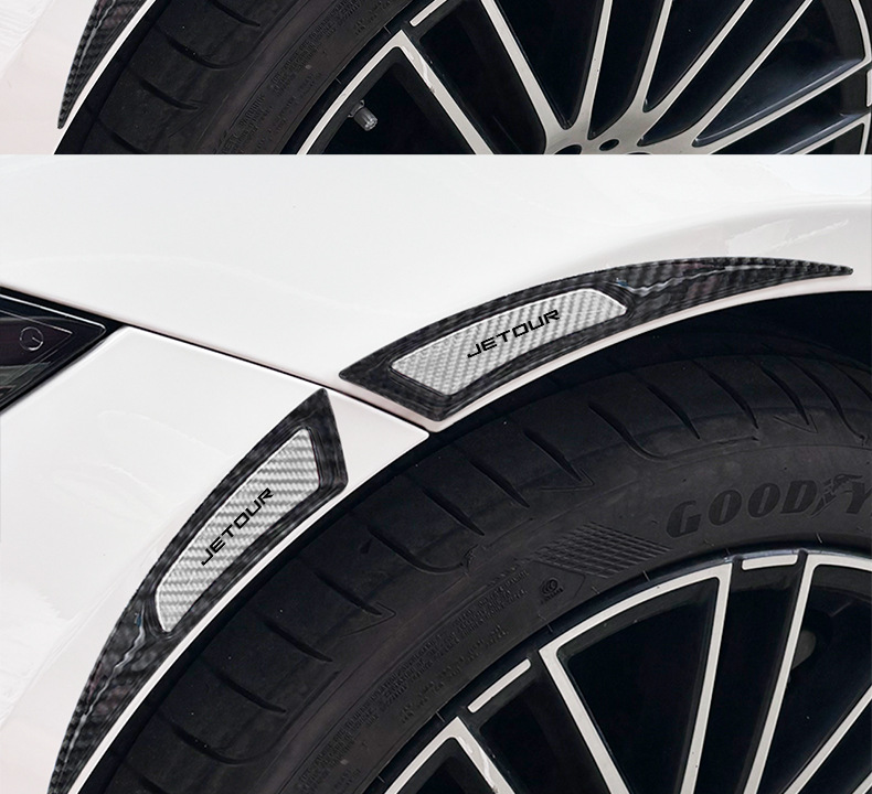 Chery Jietu X70plus Dasheng x90pro car carbon fiber wheel eyebrow anti-collision rubber strip scratch decoration car stickers