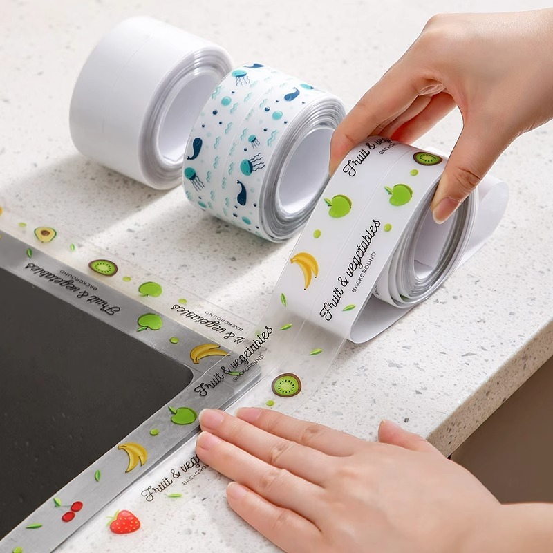US Sewing Sticker Waterproof Sticker Mildew-proof Kitchen Sink Oil-proof Stove Sticker Water Retaining Strip Toilet Toilet Edge Gap US Sewing Sticker Waterproof Sticker Mildew-proof Kitchen Sink Oil-proof Stove Sticker Water Retaining Strip Toilet Toilet Edge Gap
