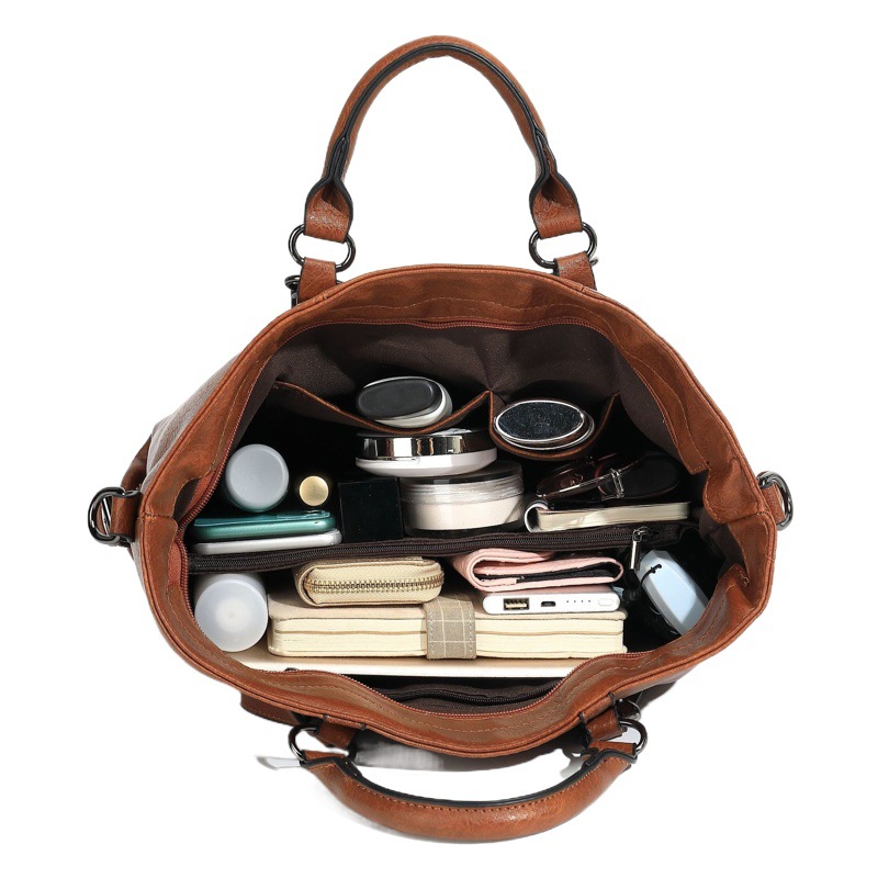 Amazon's Hot-Selling Bags for Women 2026 New European and American Fashion Soft Leather Large-Capacity Tote Bag Shoulder Handbag