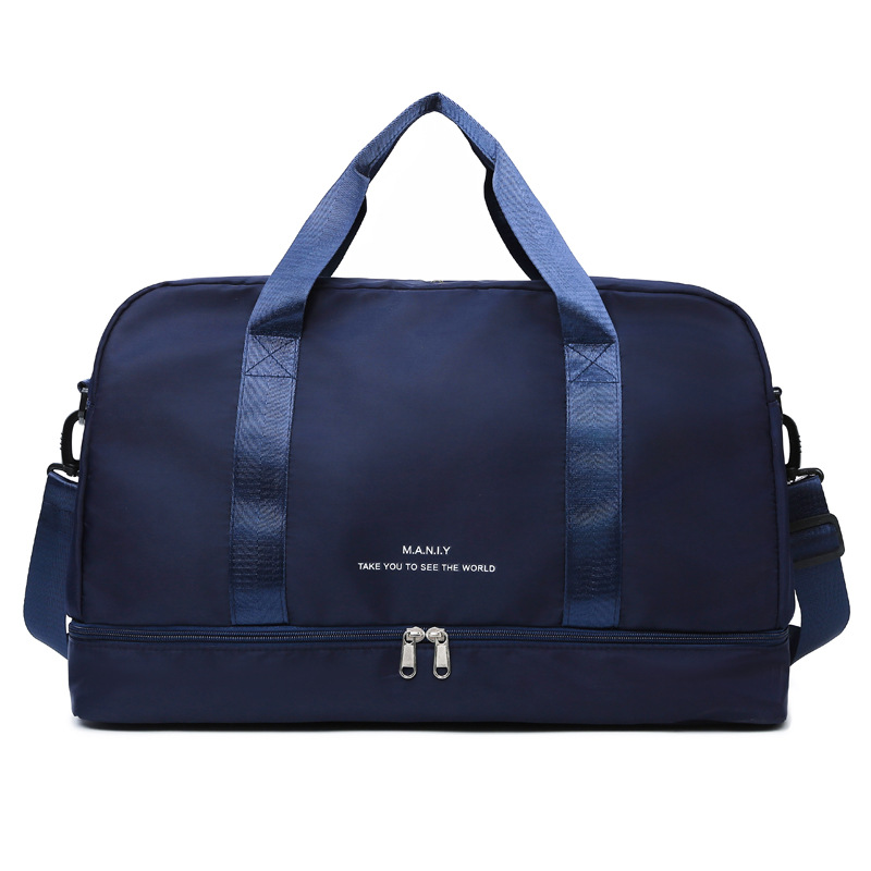Logotipo impreso personalizado bolsa de viaje de gran capacidad portátil crossbody bolsa de fitness bolsa de almacenamiento de natación de separación en húmedo y seco