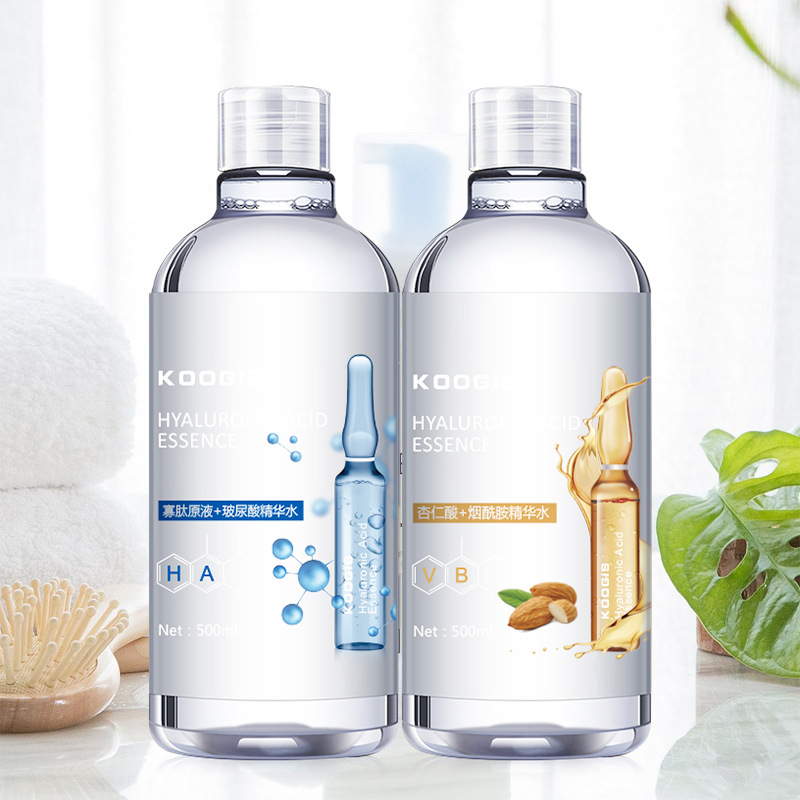 Keqi's Oligopeptide Stock Solution + Hyaluronic Acid Essence Water Almond Acid + Niacinamide Essence Water Moisturizing and Hydrating Toner