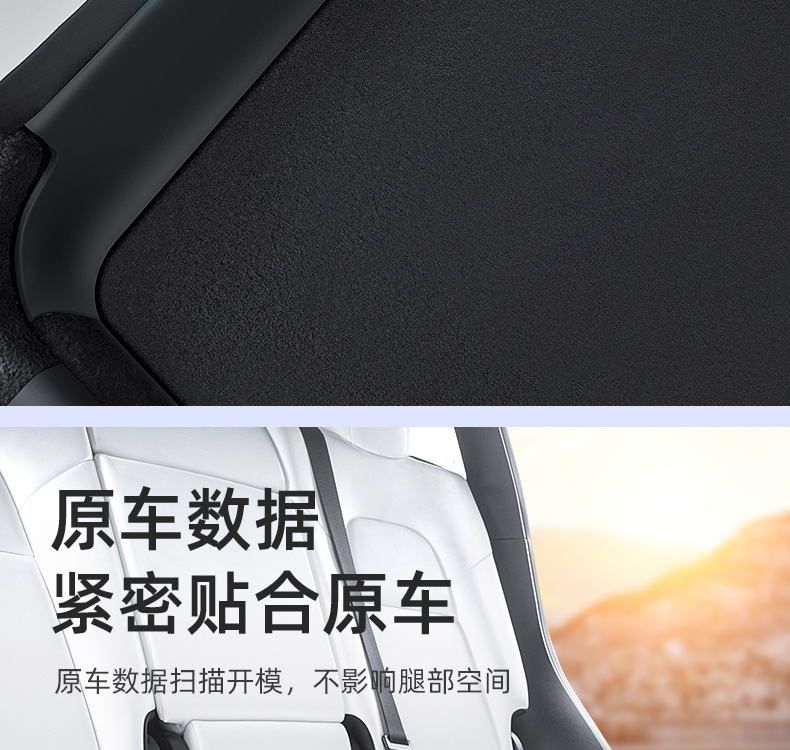 Suitable for Tesla Model Y/3 Carbon Fiber Rear Door Sill Strip Upgraded Version Anti-Kick Seat Protection Corner Accessories