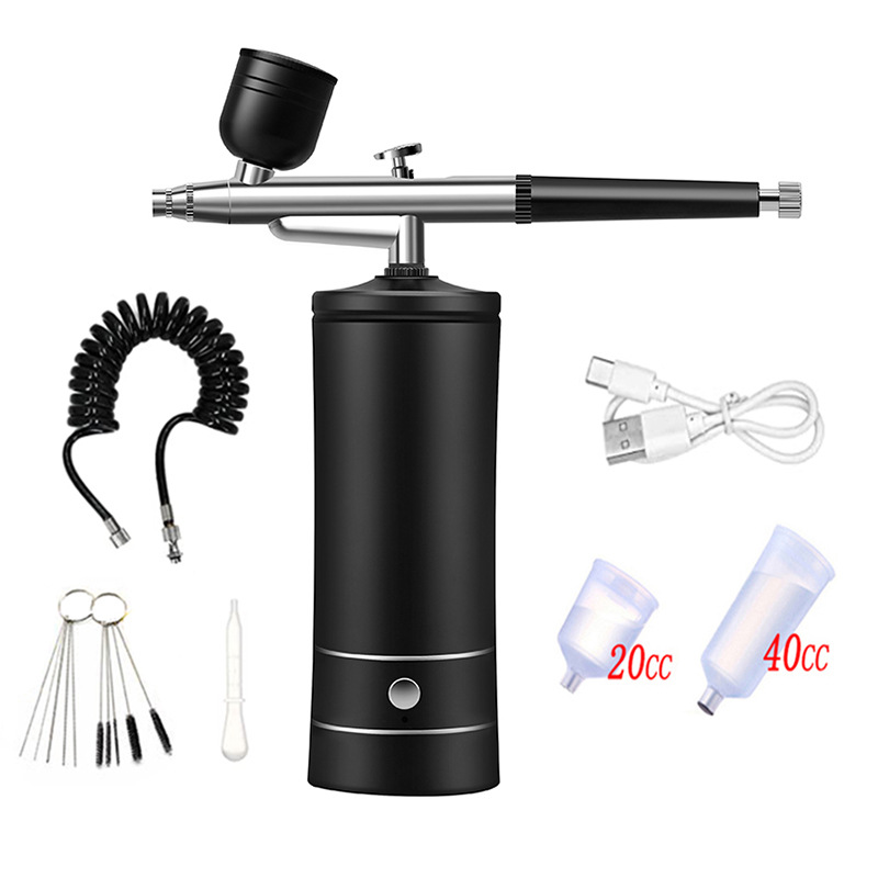 Model spray paint color nail tattoo mini spray gun air pump set pressure feed aluminum spray paint spray gun