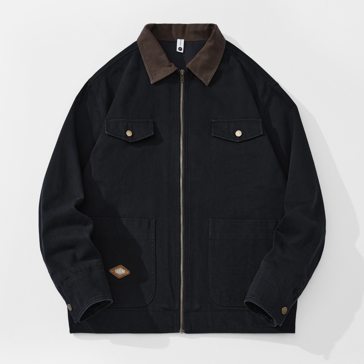 男式拼接休闲外套春秋2023新款青年潮牌休闲上衣外套厂家一件代发