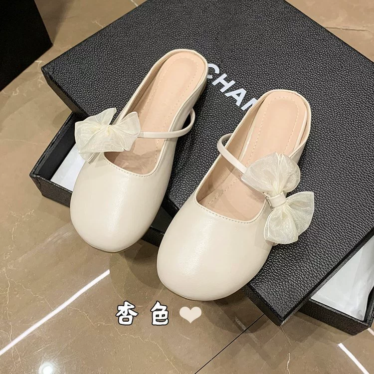 СтилиФэй Soft Soled Sandals 2024 Summer Новый верх Mesh Pearl Туфли с открытым носком полупить без пятки wholesale