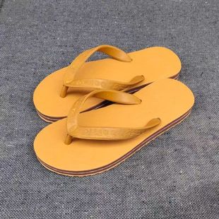 Thai Rubber Flip-Flops Men's Summer Outgoing Retro Thick Bottom Non-Slip Thick Bottom Beach Home Flip-Flops Star Vintage Slippers