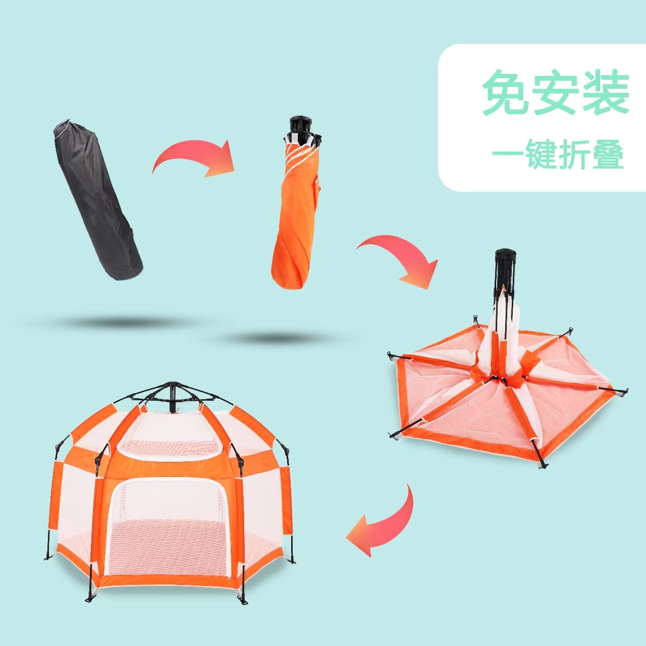 Tienda de campaña pequeña de apertura rápida para bebés que gatean en el suelo, tienda de campaña interior para niños pequeños, tienda de campaña protectora antimordeduras para niños al aire libre