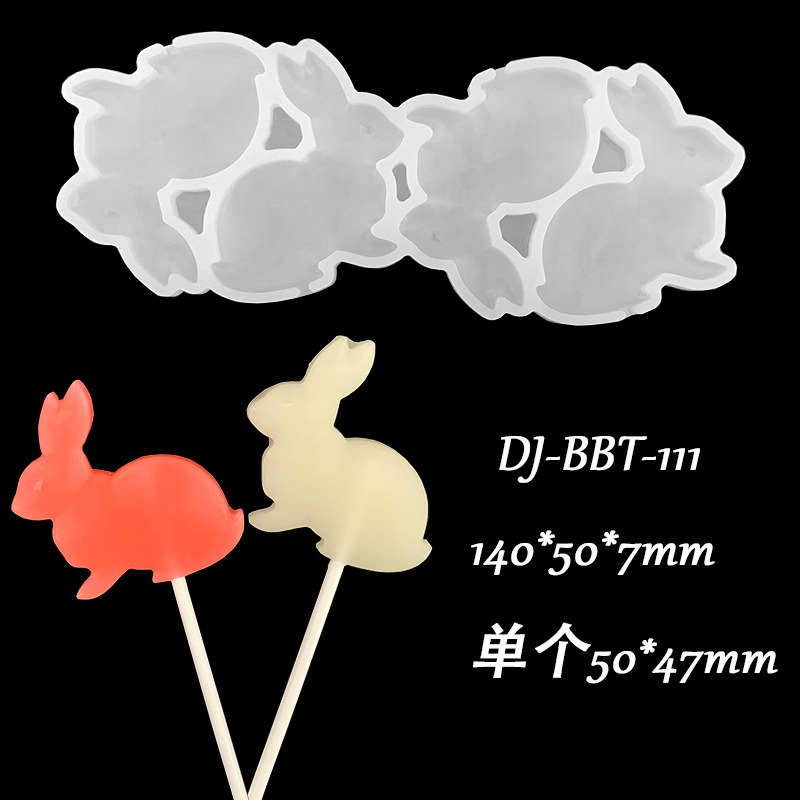 Pascua mariposa conejo huevo molde de silicona al por mayor