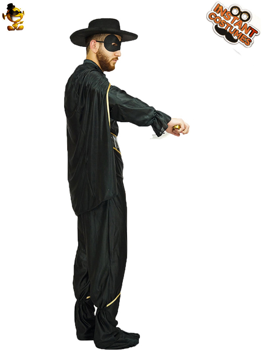 De Halloween de los hombres adultos Zorro traje etapa rendimiento traje COSPIAY traje adulto traje de fiesta