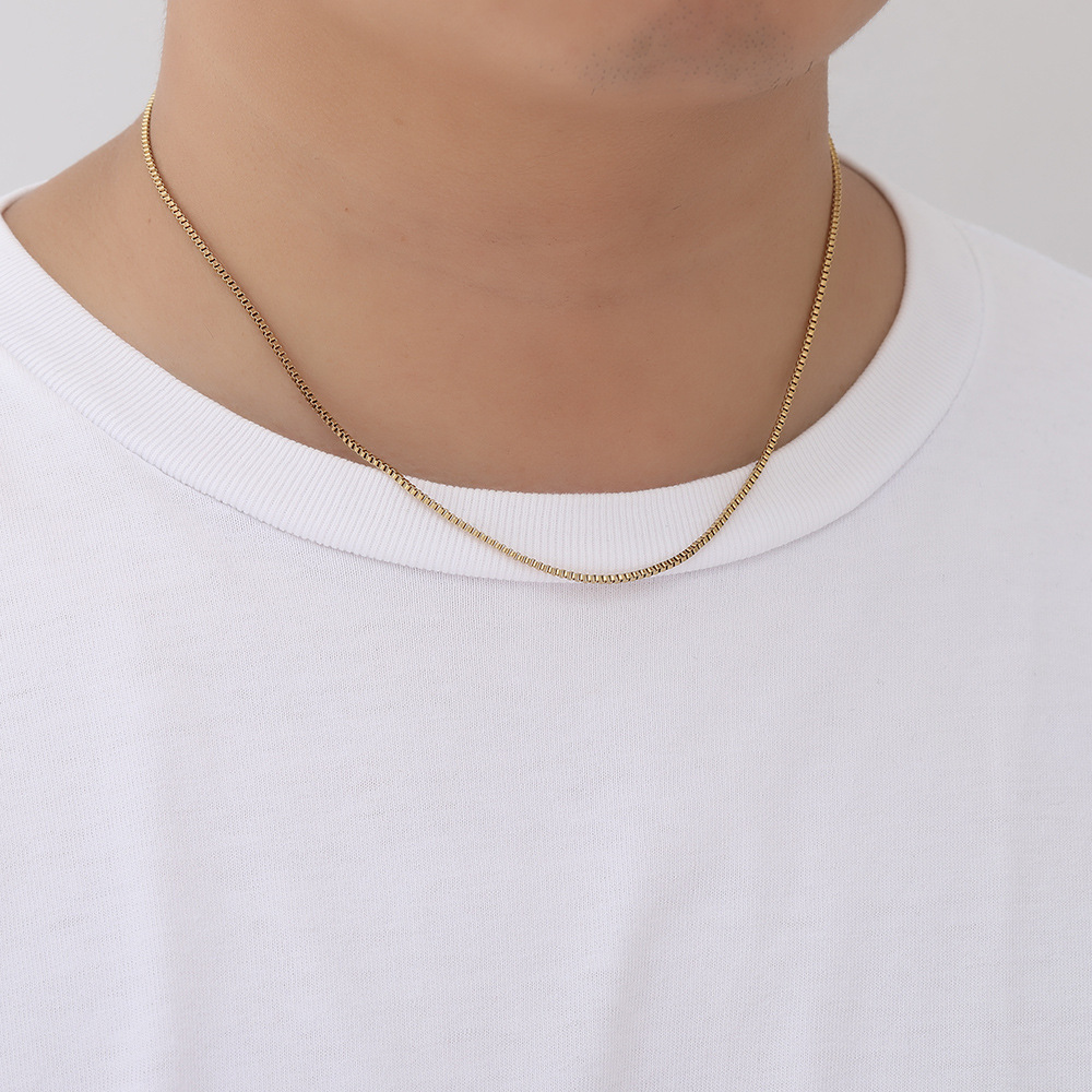 Retro Geometric Stainless Steel Plating Necklace 1 Piece