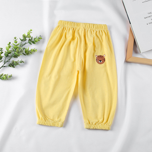 Summer new children's cotton mosquito-proof pants for boys, girls and babies, thin loose bloomers, one piece on behalf of children.