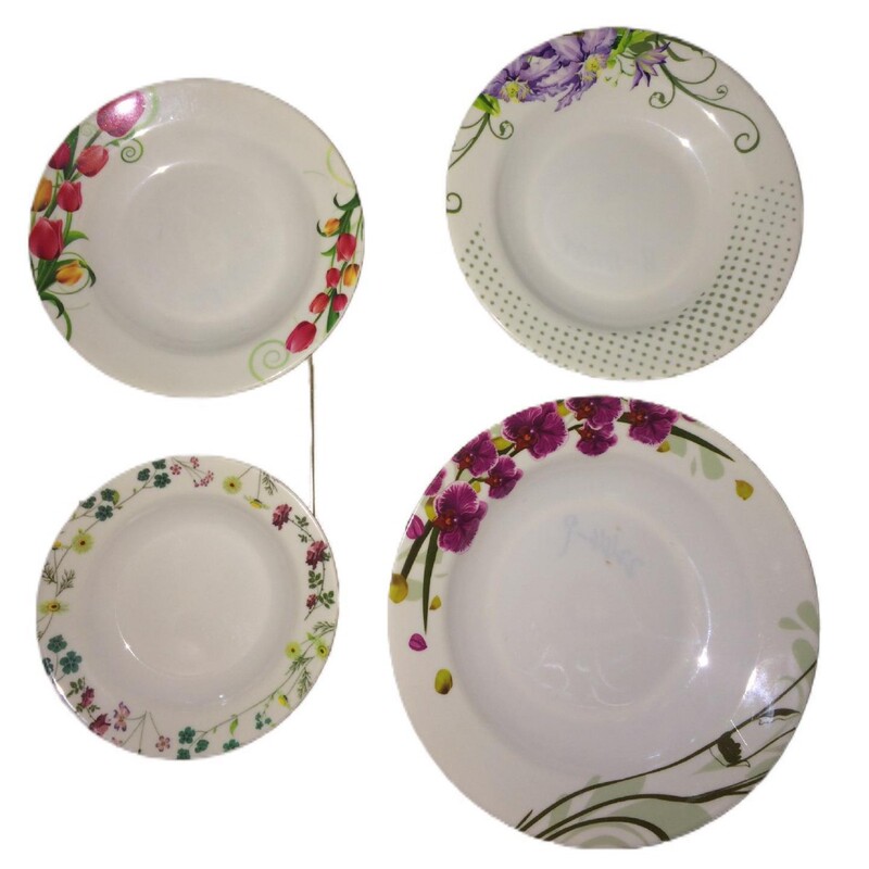 melamine imitation ceramic deep disc decal plastic disc 6 7 8 9 inch export southeast asia thailand foreign trade American dish