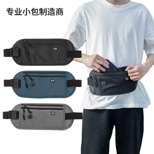 Cross-Border New Sports Running Waist Bag, Outdoor Multi-Functional Fitness Bag, Large Capacity Waterproof Personal Mobile Phone Waist Bag