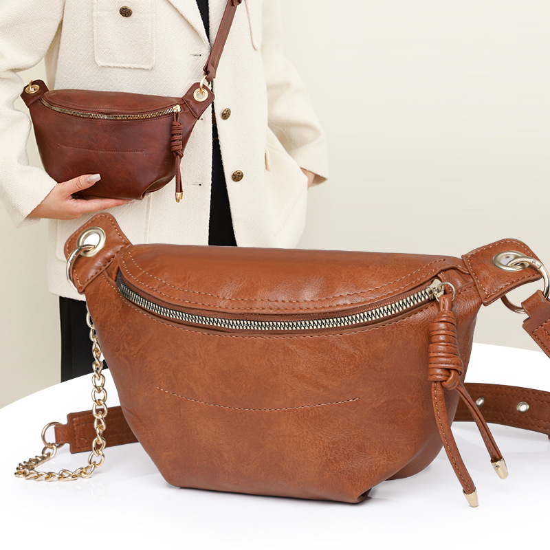 Bolso pequeño para mujeres 2023 nueva moda francés nicho de alto grado estilo occidental cadena pecho bolsa ins todo partido hombro cintura bolsa de moda