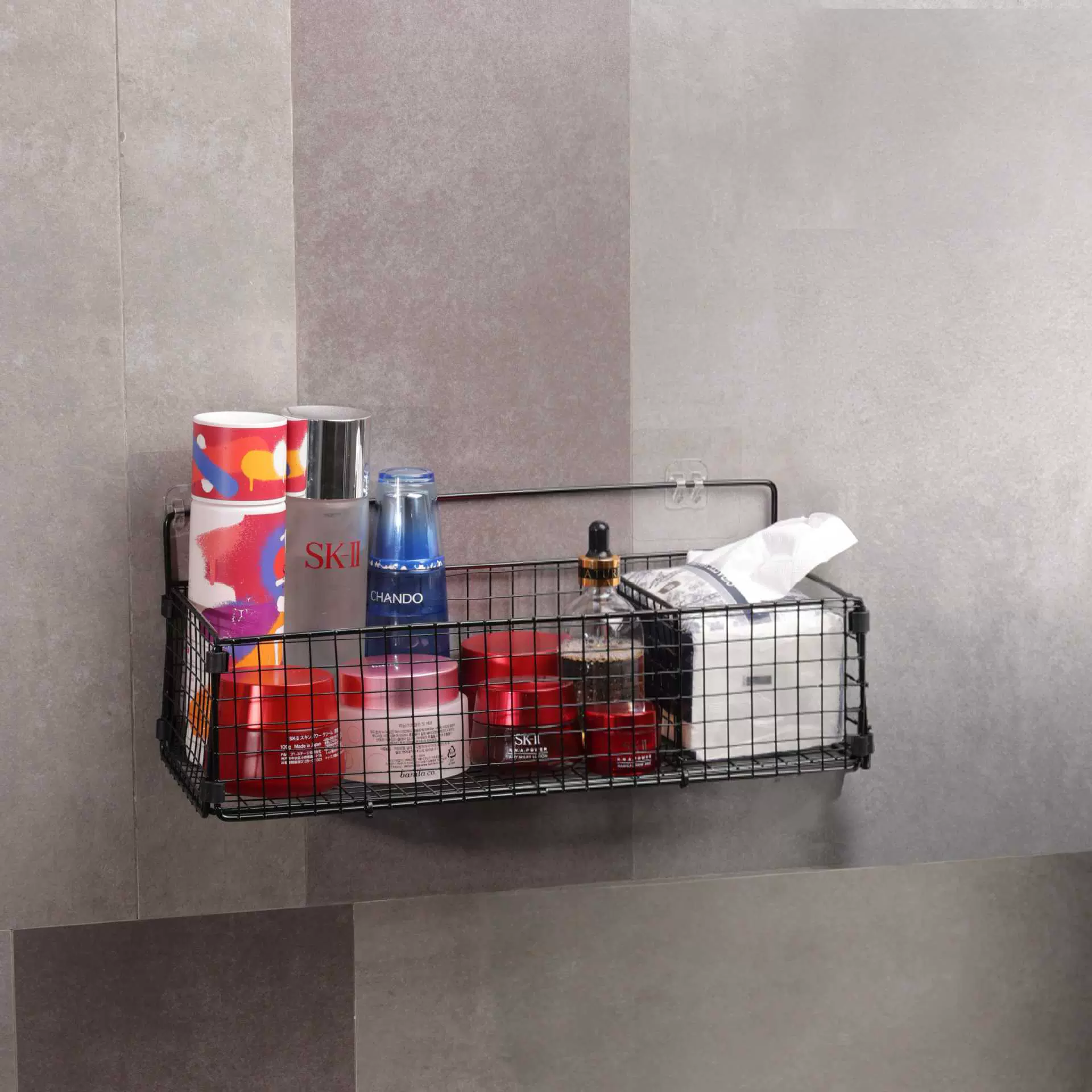 跨境卫生间可拆免打孔置物架浴室镂空收纳架洗漱台储物架厂家批发